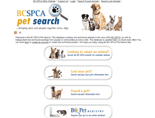 Tablet Screenshot of bcspcapets.shelterbuddy.com